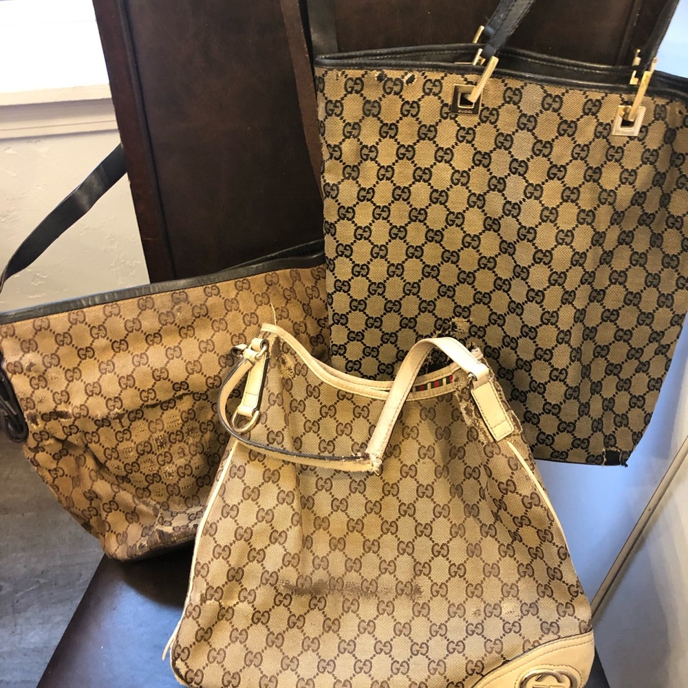 GUCCI 💯 authentic 3 bags/ heavy wear